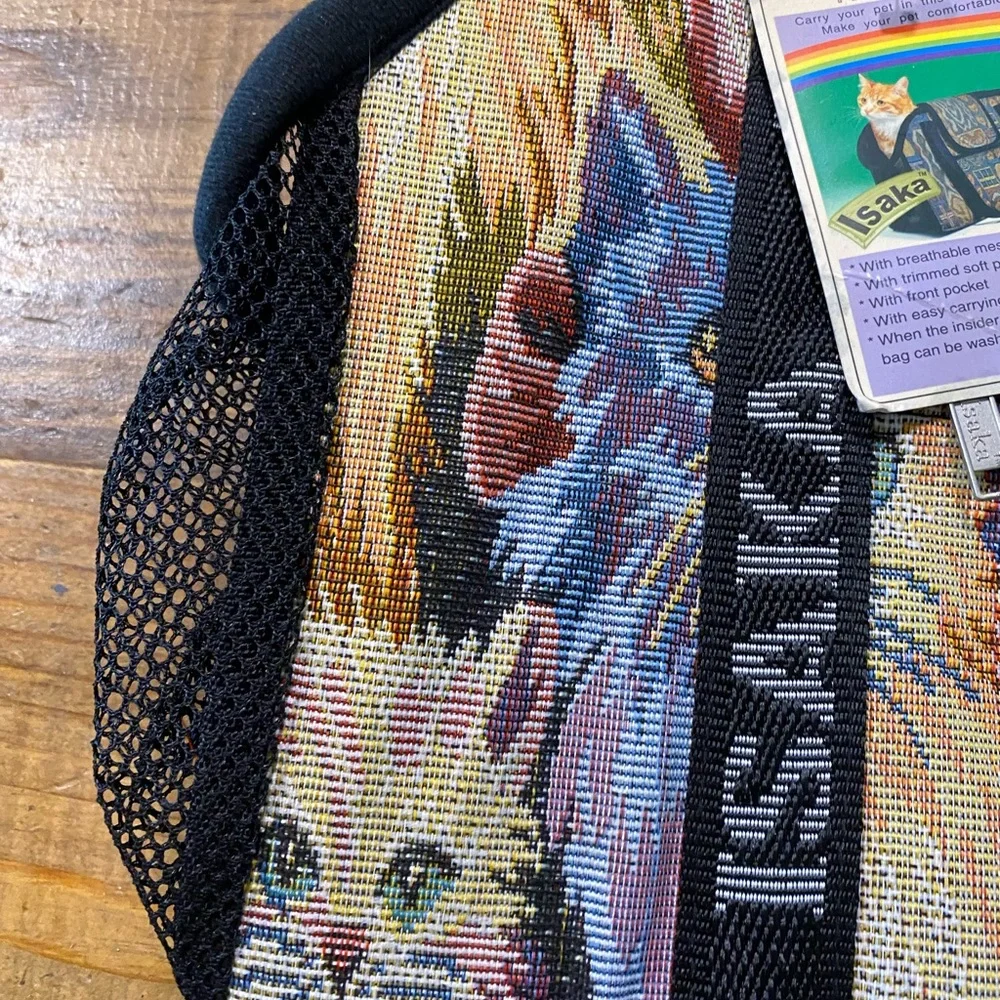 Isaka Tapestry Patterned Pet Cat Carrier Bag -